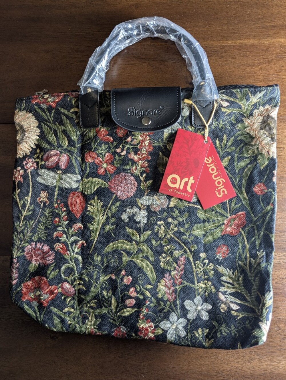 NWT Signare Floral Tapestry Foldaway Tote Bag - Picture 3 of 11